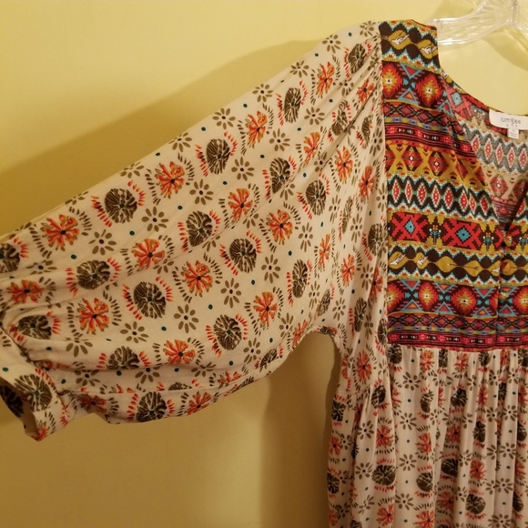 Umgee Free Spirit Dress Boho Babydoll Tribal Aztec - Picture 7 of 11